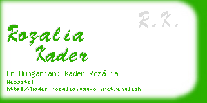 rozalia kader business card